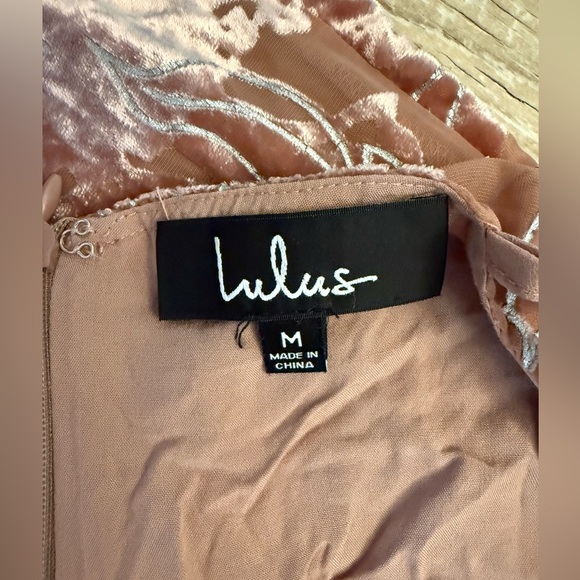 Lulus Katrin Mauve Burnout Velvet Floral Print Midi Dress medium - Picture 8 of 8